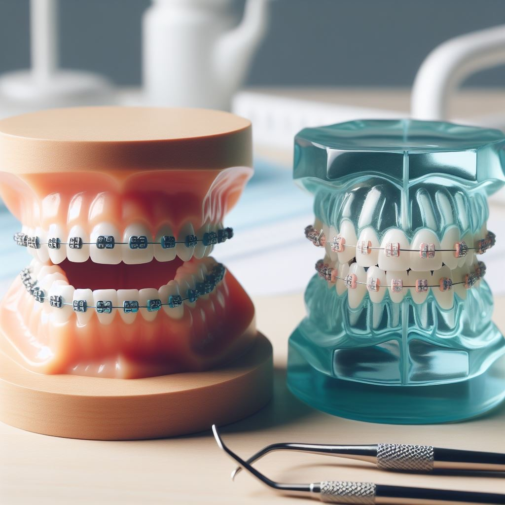 models of teeth with appliances a family braces orthodontist would use