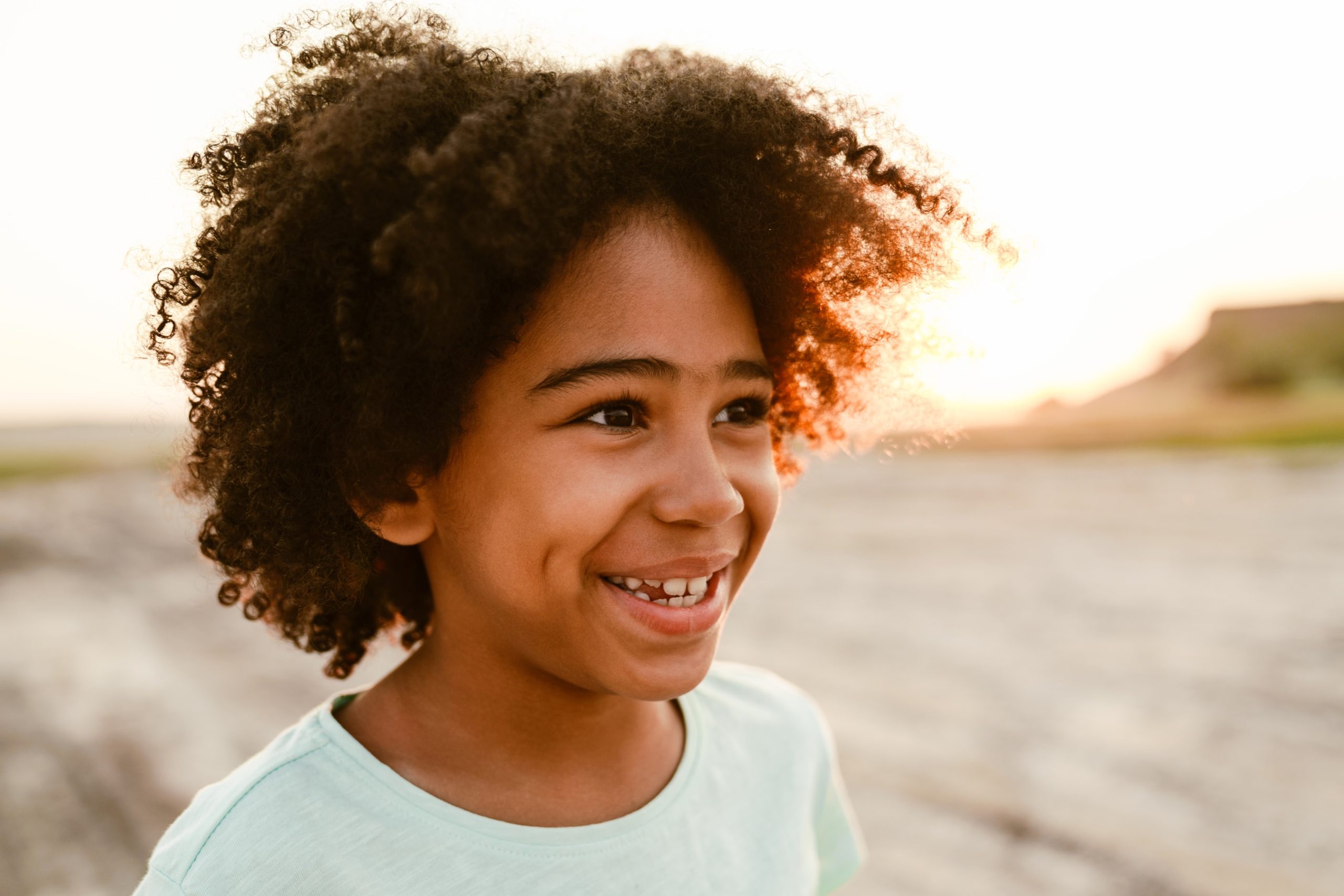 Young kid smiling