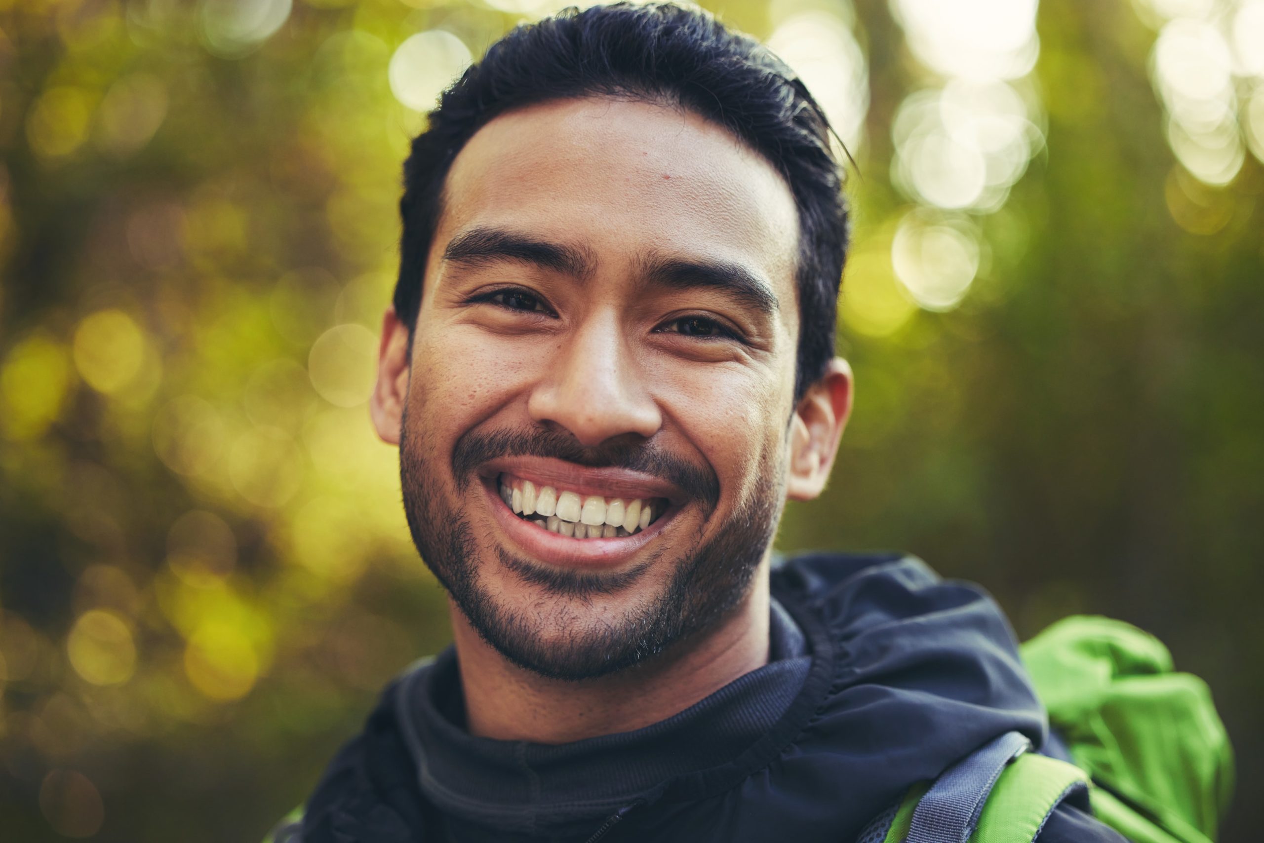 Man smiling after having Orthognathic Jaw surgery