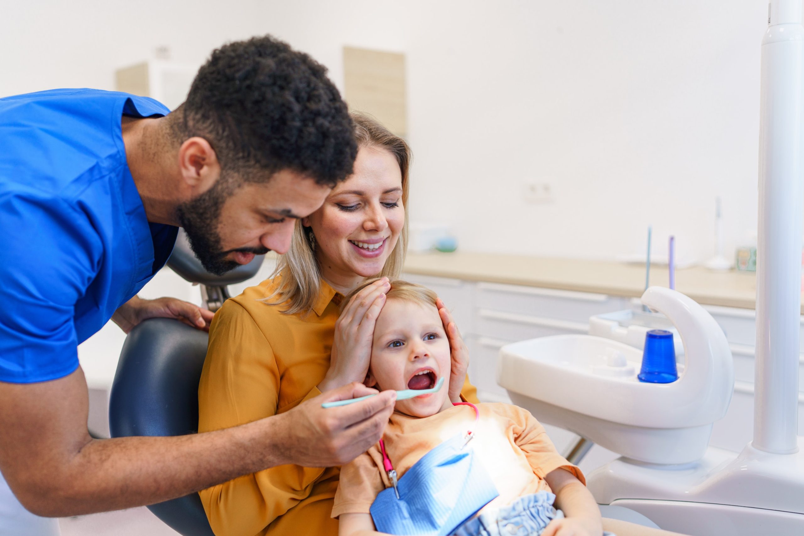 A young patient gets examined for early orthodontic treatment in Calgary