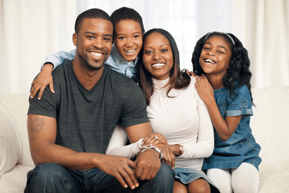 mother, father, daughter and son, searching for family orthodontic services near me