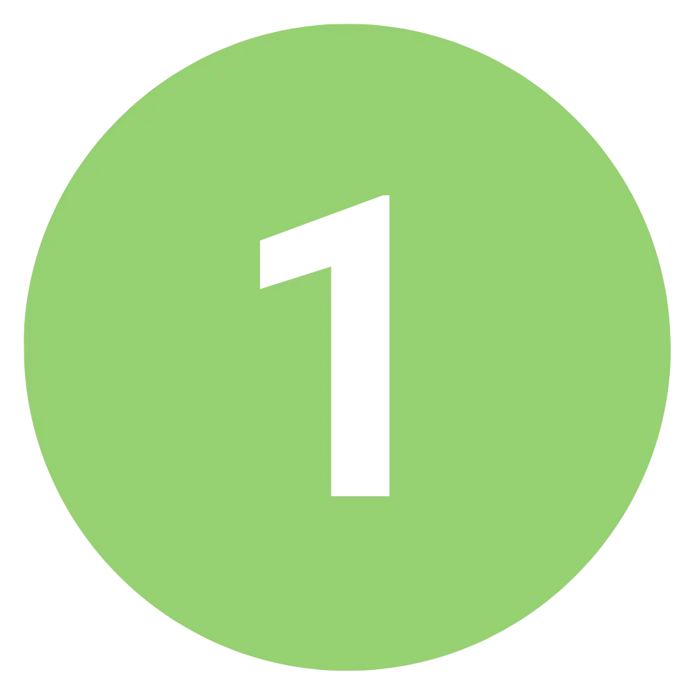 green number 1 icon