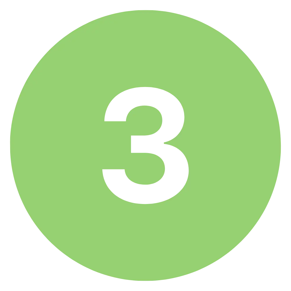 green number 3 icon