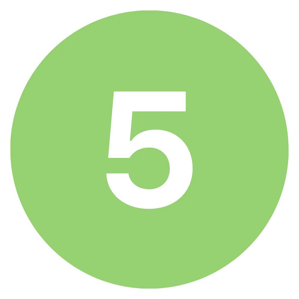 green number 5 icon