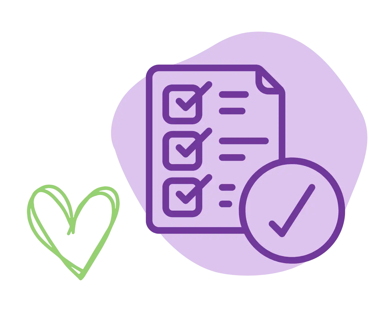 purple checklist icon