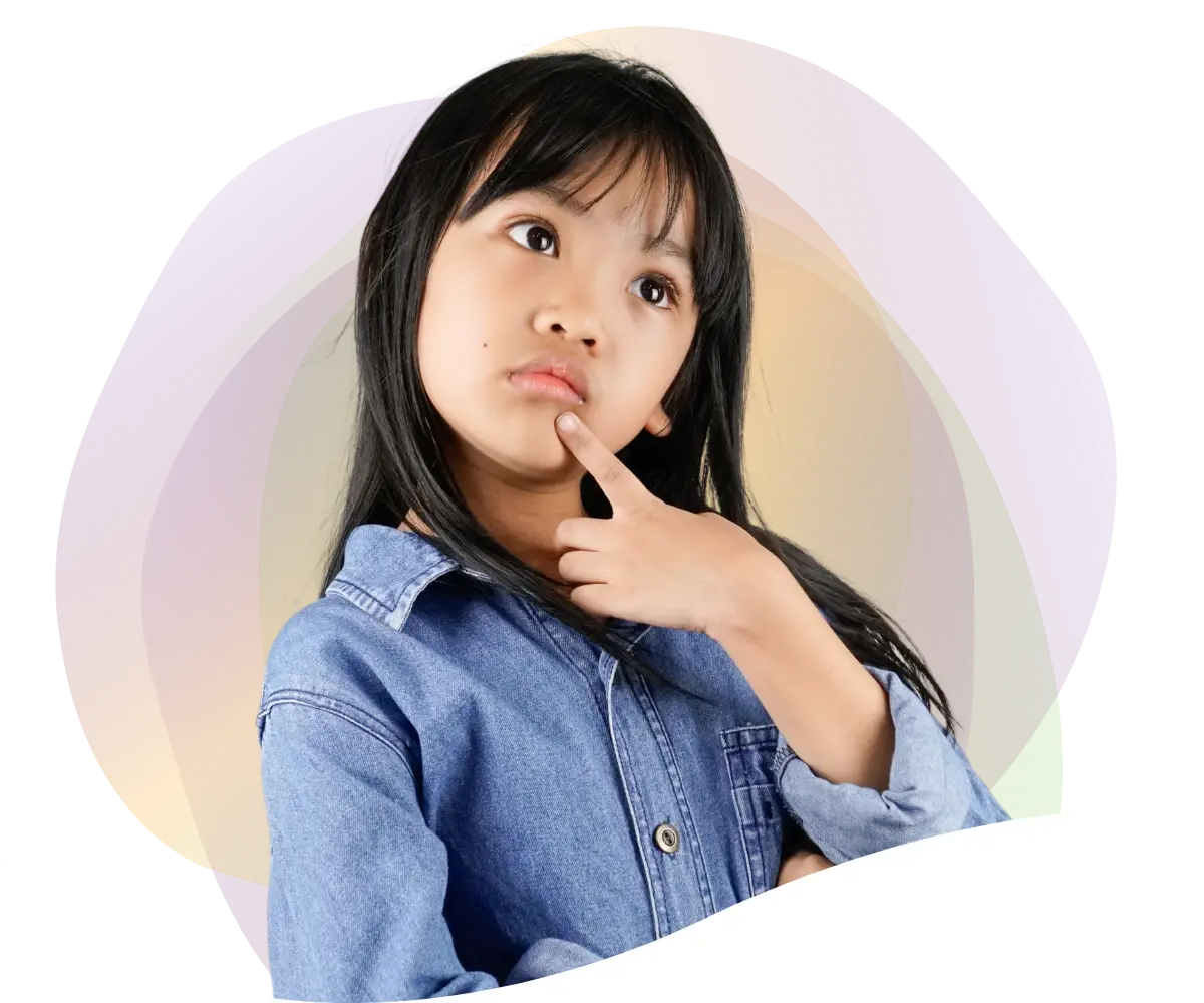 little girl who is curious about braces