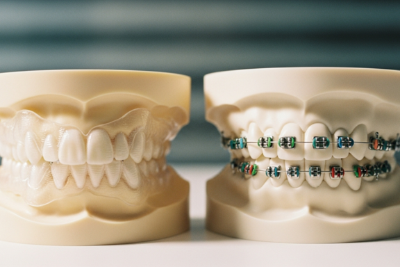 models of braces and invisalign clear aligners