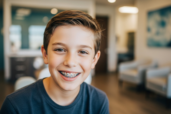 10 and under is the right age for braces if your child has a bone problem