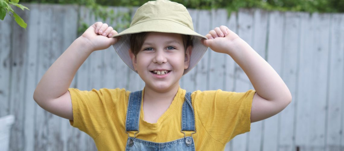 Young boy smiling