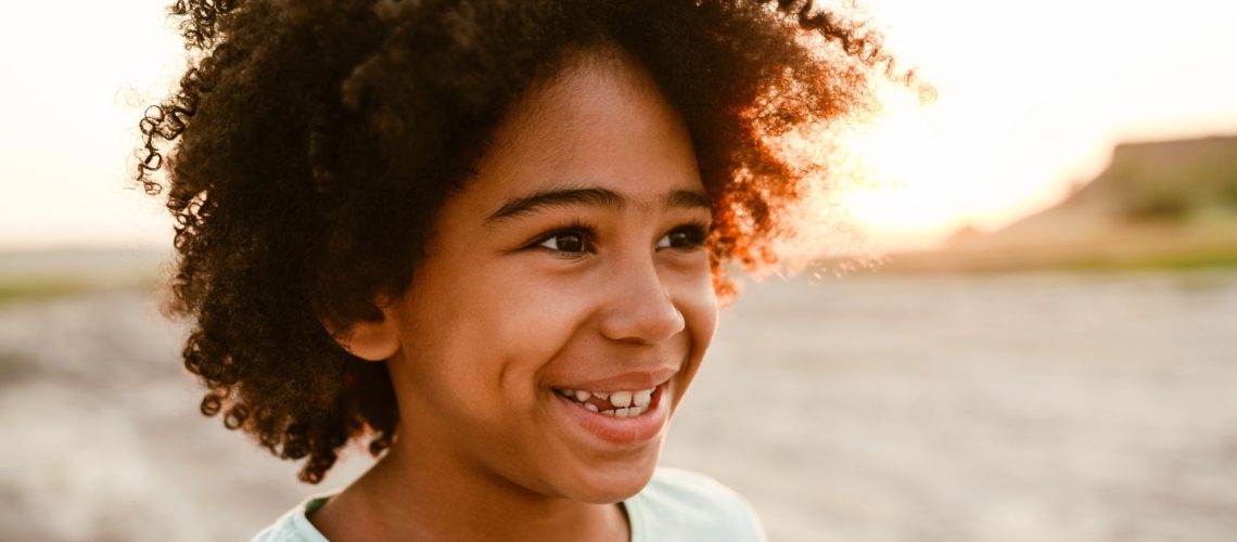 Young kid smiling